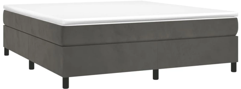 ΚΡΕΒΑΤΙ BOXSPRING ΜΕ ΣΤΡΩΜΑ ΣΚΟΥΡΟ ΓΚΡΙ 180X200 ΕΚ. ΒΕΛΟΥΔΙΝΟ 3144694