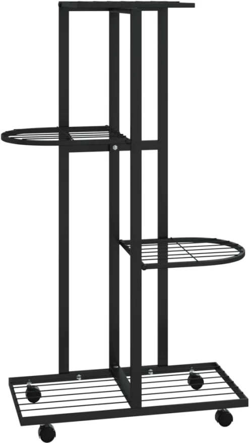 ΒΑΣΗ ΛΟΥΛΟΥΔΙΩΝ 4 ΕΠΙΠΕΔΩΝ ΜΕ ΡΟΔΕΣ 44X23X80 ΕΚ. ΜΑΥΡΗ ΣΙΔΕΡΟ 343115