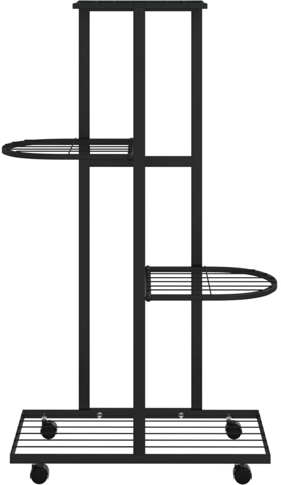 ΒΑΣΗ ΛΟΥΛΟΥΔΙΩΝ 4 ΕΠΙΠΕΔΩΝ ΜΕ ΡΟΔΕΣ 44X23X80 ΕΚ. ΜΑΥΡΗ ΣΙΔΕΡΟ 343115
