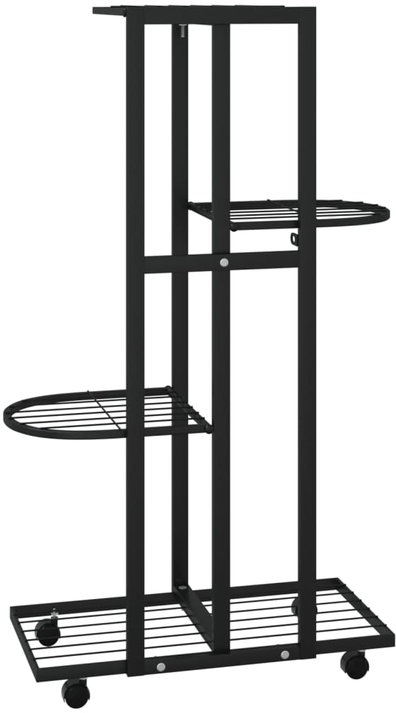 ΒΑΣΗ ΛΟΥΛΟΥΔΙΩΝ 4 ΕΠΙΠΕΔΩΝ ΜΕ ΡΟΔΕΣ 44X23X80 ΕΚ. ΜΑΥΡΗ ΣΙΔΕΡΟ 343115