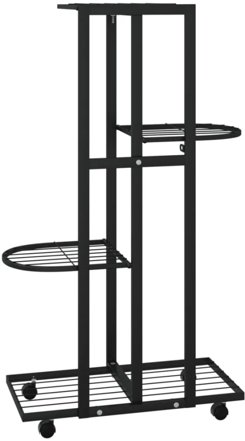 ΒΑΣΗ ΛΟΥΛΟΥΔΙΩΝ 4 ΕΠΙΠΕΔΩΝ ΜΕ ΡΟΔΕΣ 44X23X80 ΕΚ. ΜΑΥΡΗ ΣΙΔΕΡΟ 343115