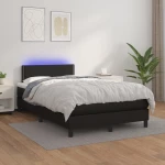 ΚΡΕΒΑΤΙ BOXSPRING ΜΕ ΣΤΡΩΜΑ & LED ΜΑΥΡΟ 120X200 ΕΚ. ΣΥΝΘ. ΔΕΡΜΑ 3134153