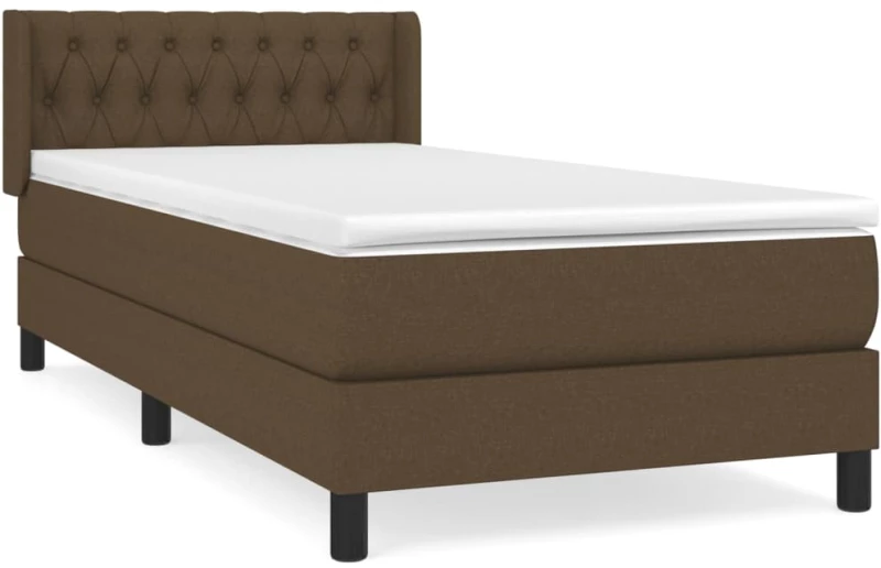 ΚΡΕΒΑΤΙ BOXSPRING ΜΕ ΣΤΡΩΜΑ ΣΚΟΥΡΟ ΚΑΦΕ 90X200 ΕΚ. ΥΦΑΣΜΑΤΙΝΟ 3129924