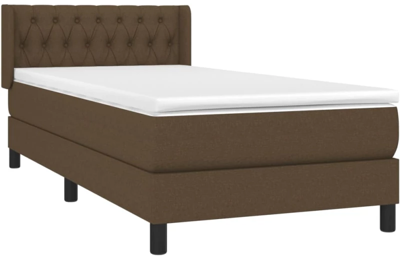 ΚΡΕΒΑΤΙ BOXSPRING ΜΕ ΣΤΡΩΜΑ ΣΚΟΥΡΟ ΚΑΦΕ 90X200 ΕΚ. ΥΦΑΣΜΑΤΙΝΟ 3129924
