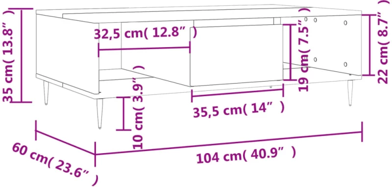 ΤΡΑΠΕΖΑΚΙ ΣΑΛΟΝΙΟΥ ΚΑΠΝΙΣΤΗ ΔΡΥΣ 104X60X35 ΕΚ. ΕΠΕΞΕΡΓ. ΞΥΛΟ 827081