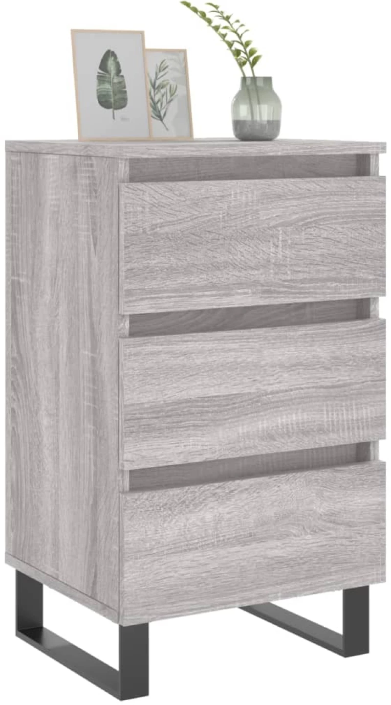 ΚΟΜΟΔΙΝΑ 2 ΤΕΜ. ΓΚΡΙ SONOMA 40X35X69 ΕΚ. ΑΠΟ ΕΠΕΞΕΡΓΑΣΜΕΝΟ ΞΥΛΟ 826953
