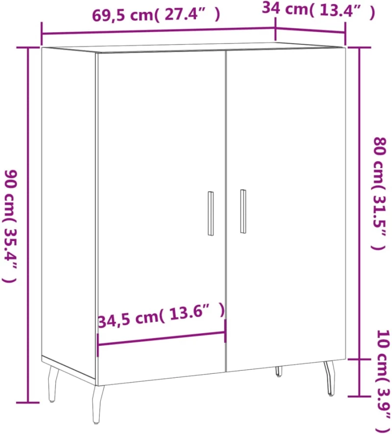 ΝΤΟΥΛΑΠΙ ΓΚΡΙ SONOMA 69,5 X 34 X 90 ΕΚ. ΑΠΟ ΕΠΕΞΕΡΓΑΣΜΕΝΟ ΞΥΛΟ 827746