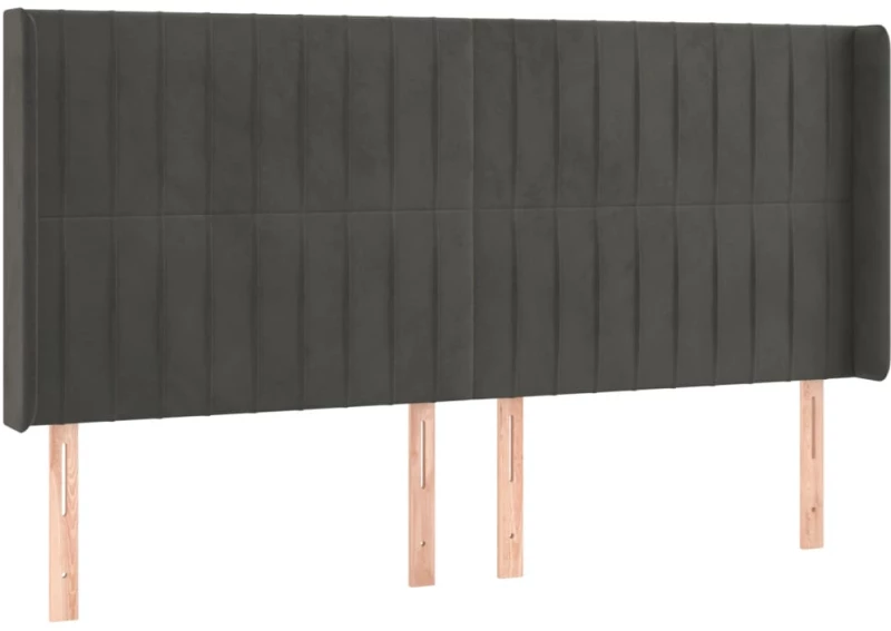 ΚΡΕΒΑΤΙ BOXSPRING ΜΕ ΣΤΡΩΜΑ & LED ΣΚ. ΓΚΡΙ 160X200ΕΚ. ΒΕΛΟΥΔΙΝΟ 3139692