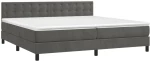 ΚΡΕΒΑΤΙ BOXSPRING ΜΕ ΣΤΡΩΜΑ ΣΚΟΥΡΟ ΓΚΡΙ 200X200 ΕΚ. ΒΕΛΟΥΔΙΝΟ 3141564