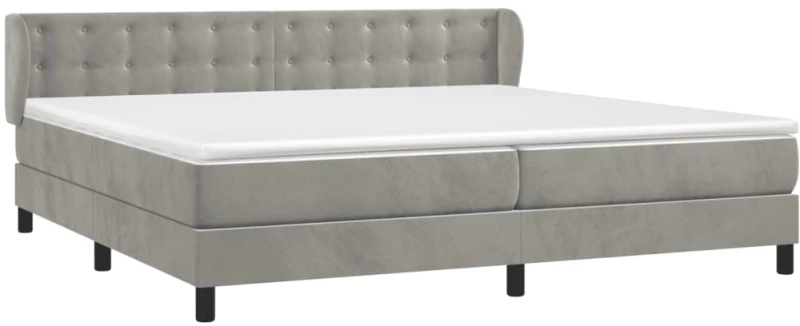 ΚΡΕΒΑΤΙ BOXSPRING ΜΕ ΣΤΡΩΜΑ ΑΝΟΙΧΤΟ ΓΚΡΙ 200X200 ΕΚ. ΒΕΛΟΥΔΙΝΟ 3127751