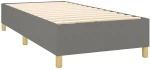 ΚΡΕΒΑΤΙ BOXSPRING ΜΕ ΣΤΡΩΜΑ ΣΚΟΥΡΟ ΓΚΡΙ 90X200 ΕΚ. ΥΦΑΣΜΑΤΙΝΟ 3128494