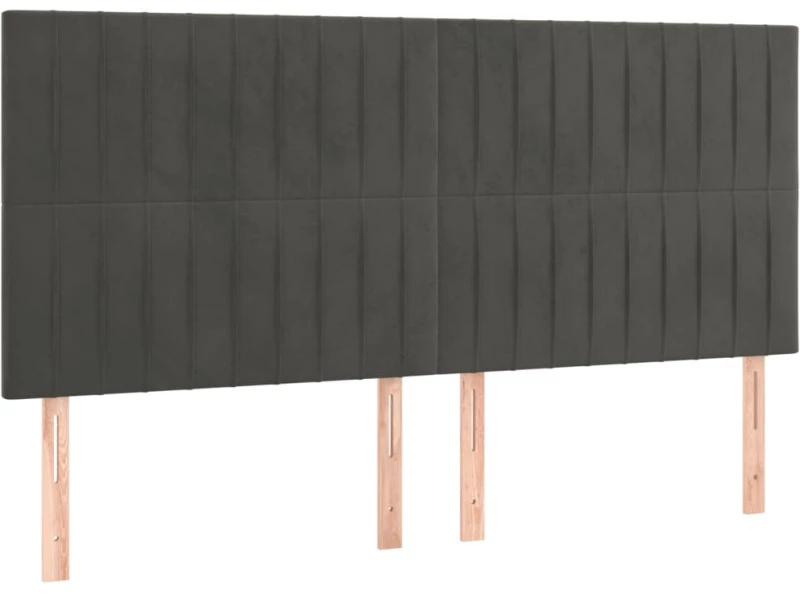 ΚΡΕΒΑΤΙ BOXSPRING ΜΕ ΣΤΡΩΜΑ ΣΚΟΥΡΟ ΓΚΡΙ 180X200 ΕΚ. ΒΕΛΟΥΔΙΝΟ 3129346