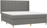 ΚΡΕΒΑΤΙ BOXSPRING ΜΕ ΣΤΡΩΜΑ ΣΚΟΥΡΟ ΓΚΡΙ 180X200 ΕΚ ΥΦΑΣΜΑΤΙΝ 3132010