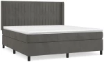 ΚΡΕΒΑΤΙ BOXSPRING ΜΕ ΣΤΡΩΜΑ ΣΚΟΥΡΟ ΓΚΡΙ 180X200 ΕΚ. ΒΕΛΟΥΔΙΝΟ 3132814