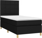 ΚΡΕΒΑΤΙ BOXSPRING ΜΕ ΣΤΡΩΜΑ & LED ΜΑΥΡΟ 90X190 ΕΚ. ΥΦΑΣΜΑΤΙΝΟ 3135399