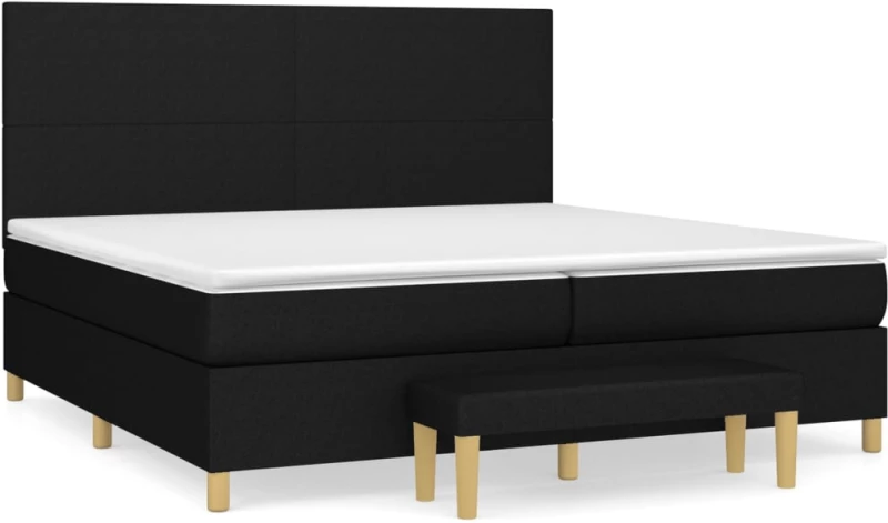 ΚΡΕΒΑΤΙ BOXSPRING ΜΕ ΣΤΡΩΜΑ ΜΑΥΡΟ 200X200 ΕΚ. ΥΦΑΣΜΑΤΙΝΟ 3137023
