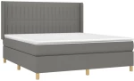 ΚΡΕΒΑΤΙ BOXSPRING ΜΕ ΣΤΡΩΜΑ & LED ΣΚ.ΓΚΡΙ 180X200 ΕΚ ΥΦΑΣΜΑΤΙΝΟ 3139054