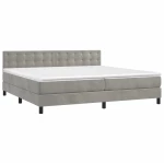 ΚΡΕΒΑΤΙ BOXSPRING ΜΕ ΣΤΡΩΜΑ ΑΝΟΙΧΤΟ ΓΚΡΙ 200X200 ΕΚ. ΒΕΛΟΥΔΙΝΟ 3141563