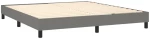 ΚΡΕΒΑΤΙ BOXSPRING ΜΕ ΣΤΡΩΜΑ ΣΚΟΥΡΟ ΓΚΡΙ 180X200 ΕΚ ΥΦΑΣΜΑΤΙΝ 3140234