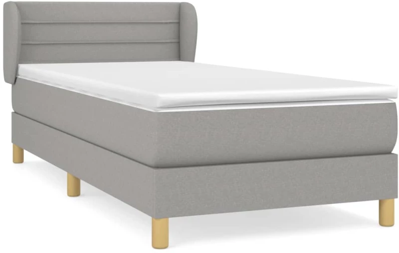 ΚΡΕΒΑΤΙ BOXSPRING ΜΕ ΣΤΡΩΜΑ ΑΝΟΙΧΤΟ ΓΚΡΙ 80X200 ΕΚ. ΥΦΑΣΜΑΤΙΝΟ 3126837