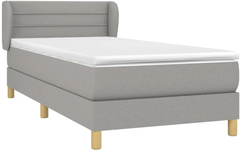 ΚΡΕΒΑΤΙ BOXSPRING ΜΕ ΣΤΡΩΜΑ ΑΝΟΙΧΤΟ ΓΚΡΙ 80X200 ΕΚ. ΥΦΑΣΜΑΤΙΝΟ 3126837