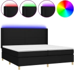 ΚΡΕΒΑΤΙ BOXSPRING ΜΕ ΣΤΡΩΜΑ & LED ΜΑΥΡΟ 200X200 ΕΚ. ΥΦΑΣΜΑΤΙΝΟ 3138743