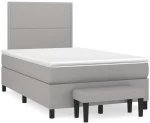 ΚΡΕΒΑΤΙ BOXSPRING ΜΕ ΣΤΡΩΜΑ ΑΝΟΙΧΤΟ ΓΚΡΙ 120X200 ΕΚ. ΥΦΑΣΜΑΤΙΝΟ 3136501