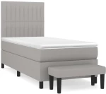 ΚΡΕΒΑΤΙ BOXSPRING ΜΕ ΣΤΡΩΜΑ ΑΝΟΙΧΤΟ ΓΚΡΙ 90X200 ΕΚ. ΥΦΑΣΜΑΤΙΝΟ 3136725