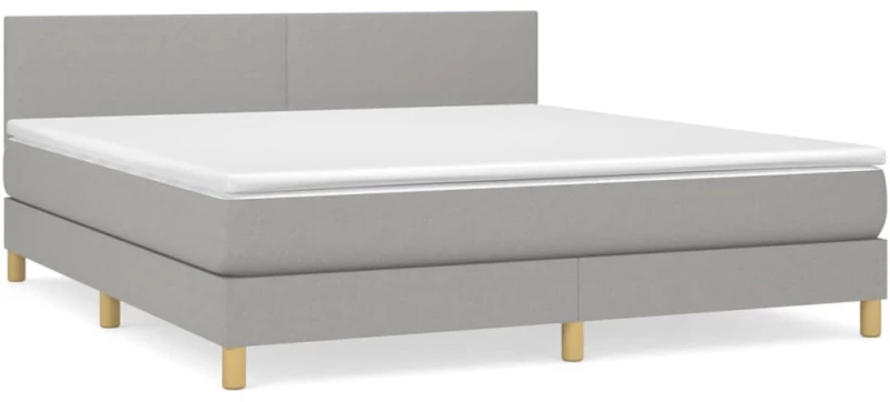 ΚΡΕΒΑΤΙ BOXSPRING ΜΕ ΣΤΡΩΜΑ ΑΝΟΙΧΤΟ ΓΚΡΙ 180X200 ΕΚ. ΥΦΑΣΜΑΤΙΝΟ 3140473