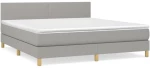 ΚΡΕΒΑΤΙ BOXSPRING ΜΕ ΣΤΡΩΜΑ ΑΝΟΙΧΤΟ ΓΚΡΙ 180X200 ΕΚ. ΥΦΑΣΜΑΤΙΝΟ 3140473