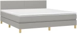 ΚΡΕΒΑΤΙ BOXSPRING ΜΕ ΣΤΡΩΜΑ ΑΝΟΙΧΤΟ ΓΚΡΙ 180X200 ΕΚ. ΥΦΑΣΜΑΤΙΝΟ 3140473