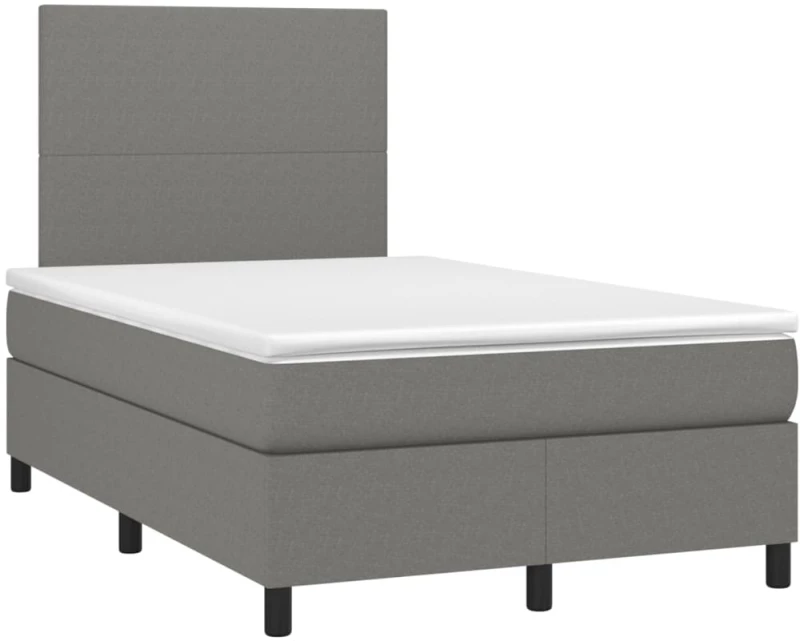 ΚΡΕΒΑΤΙ BOXSPRING ΜΕ ΣΤΡΩΜΑ ΣΚΟΥΡΟ ΓΚΡΙ 120X200 ΕΚ. ΥΦΑΣΜΑΤΙΝΟ 3141602