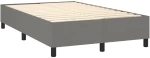 ΚΡΕΒΑΤΙ BOXSPRING ΜΕ ΣΤΡΩΜΑ ΣΚΟΥΡΟ ΓΚΡΙ 120X200 ΕΚ. ΥΦΑΣΜΑΤΙΝΟ 3141602