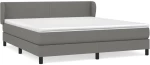 ΚΡΕΒΑΤΙ BOXSPRING ΜΕ ΣΤΡΩΜΑ ΣΚΟΥΡΟ ΓΚΡΙ 180X200 ΕΚ ΥΦΑΣΜΑΤΙΝ 3126102