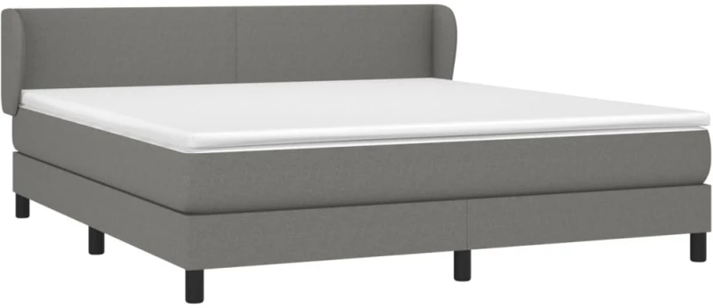 ΚΡΕΒΑΤΙ BOXSPRING ΜΕ ΣΤΡΩΜΑ ΣΚΟΥΡΟ ΓΚΡΙ 180X200 ΕΚ ΥΦΑΣΜΑΤΙΝ 3126102