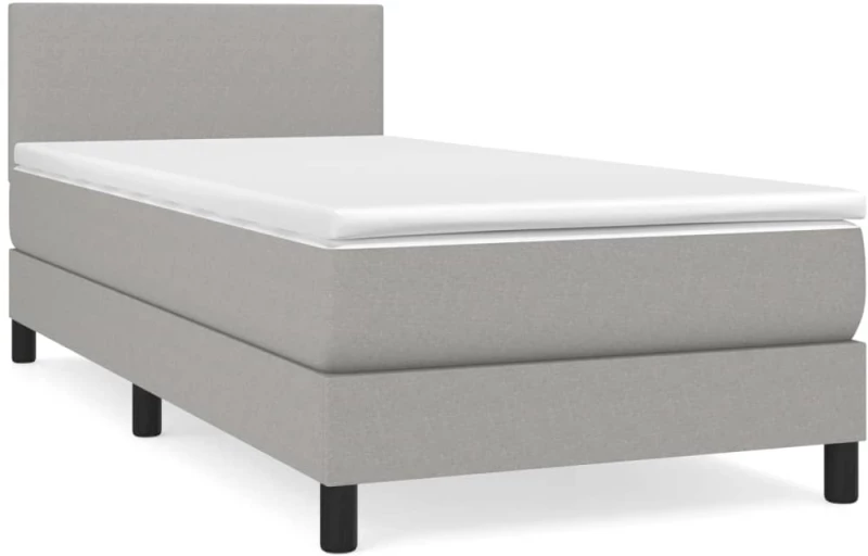 ΚΡΕΒΑΤΙ BOXSPRING ΜΕ ΣΤΡΩΜΑ ΑΝΟΙΧΤΟ ΓΚΡΙ 90X200 ΕΚ. ΥΦΑΣΜΑΤΙΝΟ 3139865