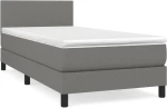 ΚΡΕΒΑΤΙ BOXSPRING ΜΕ ΣΤΡΩΜΑ ΣΚΟΥΡΟ ΓΚΡΙ 80X200 ΕΚ. ΥΦΑΣΜΑΤΙΝΟ 3139850
