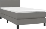 ΚΡΕΒΑΤΙ BOXSPRING ΜΕ ΣΤΡΩΜΑ ΣΚΟΥΡΟ ΓΚΡΙ 80X200 ΕΚ. ΥΦΑΣΜΑΤΙΝΟ 3139850
