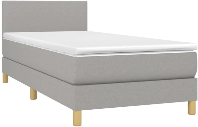 ΚΡΕΒΑΤΙ BOXSPRING ΜΕ ΣΤΡΩΜΑ ΑΝΟΙΧΤΟ ΓΚΡΙ 80X200 ΕΚ. ΥΦΑΣΜΑΤΙΝΟ 3140409