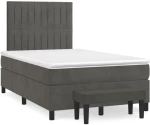 ΚΡΕΒΑΤΙ BOXSPRING ΜΕ ΣΤΡΩΜΑ ΣΚΟΥΡΟ ΓΚΡΙ 120X200 ΕΚ. ΒΕΛΟΥΔΙΝΟ 3137954