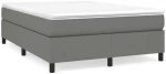 ΚΡΕΒΑΤΙ BOXSPRING ΜΕ ΣΤΡΩΜΑ ΣΚΟΥΡΟ ΓΚΡΙ 140X200 ΕΚ ΥΦΑΣΜΑΤΙΝΟ 3144424