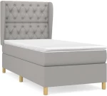 ΚΡΕΒΑΤΙ BOXSPRING ΜΕ ΣΤΡΩΜΑ ΑΝΟΙΧΤΟ ΓΚΡΙ 80X200 ΕΚ. ΥΦΑΣΜΑΤΙΝΟ 3128717