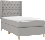 ΚΡΕΒΑΤΙ BOXSPRING ΜΕ ΣΤΡΩΜΑ ΑΝΟΙΧΤΟ ΓΚΡΙ 80X200 ΕΚ. ΥΦΑΣΜΑΤΙΝΟ 3128717