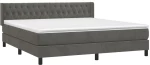 ΚΡΕΒΑΤΙ BOXSPRING ΜΕ ΣΤΡΩΜΑ ΣΚΟΥΡΟ ΓΚΡΙ 160X200 ΕΚ. ΒΕΛΟΥΔΙΝΟ 3131148