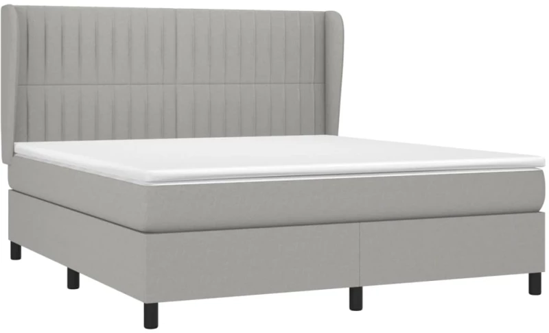 ΚΡΕΒΑΤΙ BOXSPRING ΜΕ ΣΤΡΩΜΑ ΑΝΟΙΧΤΟ ΓΚΡΙ 180X200 ΕΚ. ΥΦΑΣΜΑΤΙΝΟ 3128141