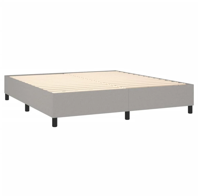 ΚΡΕΒΑΤΙ BOXSPRING ΜΕ ΣΤΡΩΜΑ ΑΝΟΙΧΤΟ ΓΚΡΙ 180X200 ΕΚ. ΥΦΑΣΜΑΤΙΝΟ 3128141