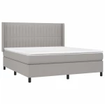 ΚΡΕΒΑΤΙ BOXSPRING ΜΕ ΣΤΡΩΜΑ ΑΝΟΙΧΤΟ ΓΚΡΙ 180X200 ΕΚ. ΥΦΑΣΜΑΤΙΝΟ 3131609