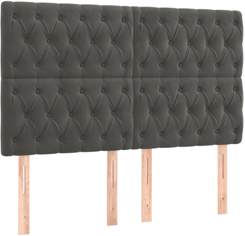 ΚΡΕΒΑΤΙ BOXSPRING ΜΕ ΣΤΡΩΜΑ & LED ΣΚ. ΓΚΡΙ 160X200ΕΚ. ΒΕΛΟΥΔΙΝΟ 3136312