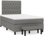 ΚΡΕΒΑΤΙ BOXSPRING ΜΕ ΣΤΡΩΜΑ ΣΚΟΥΡΟ ΓΚΡΙ 120X200 ΕΚ. ΥΦΑΣΜΑΤΙΝΟ 3136822