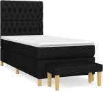 ΚΡΕΒΑΤΙ BOXSPRING ΜΕ ΣΤΡΩΜΑ ΜΑΥΡΟ 100 X 200 ΕΚ. ΥΦΑΣΜΑΤΙΝΟ 3137375